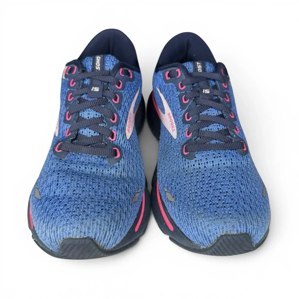 Brooks Ghost 15 Blue/Pink Women Running Sneakers 1203801B469 - SZ‎ 7.5
